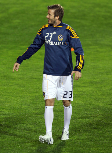  David And The LA Galaxy Playing A सॉकर Match Against Club Tijuana - March 3, 2011