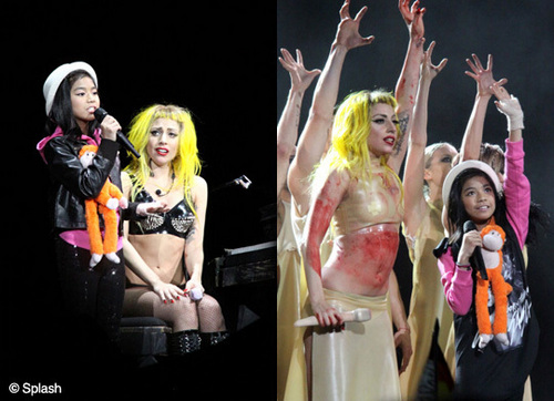  Monster Ball - Gaga performs Born This Way w/ 10yr-old Maria Aragon