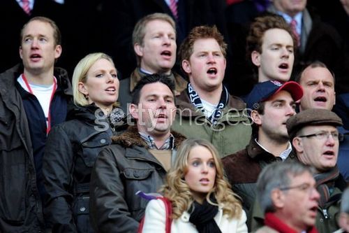  Zara Phillips and Prince Harry prior to the RBS 6 Nations Championship match
