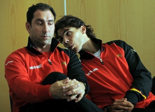  Nadal kisses with Albert Costa !!!