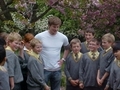 Bradley at his old school - merlin-on-bbc photo