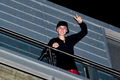 Justin Bieber on his balconey in Liverpool, UK - justin-bieber photo