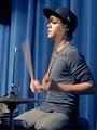 Justin playing drums  - justin-bieber photo