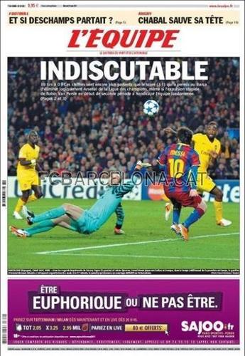  Newspapers praise Barca