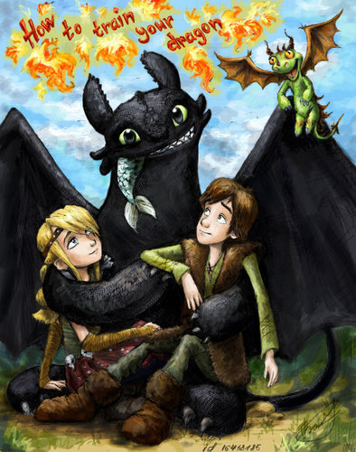  Astrid,toothless and Hiccup