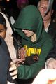 Justin Bieber was swarmed by fans as he arrived back at his posh London hotel on Monday night March  - justin-bieber photo