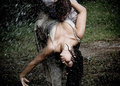 Passion in the rain - love photo