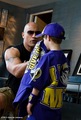 The Rock and little Cena - wwe photo