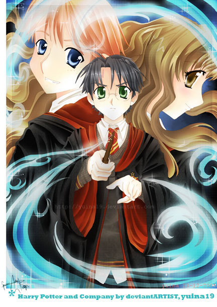Harry Potter Anime Characters - Harry Potter Vs. Twilight Fan Art  (20256546) - Fanpop