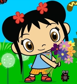 Kai-Lan Holding Flowers