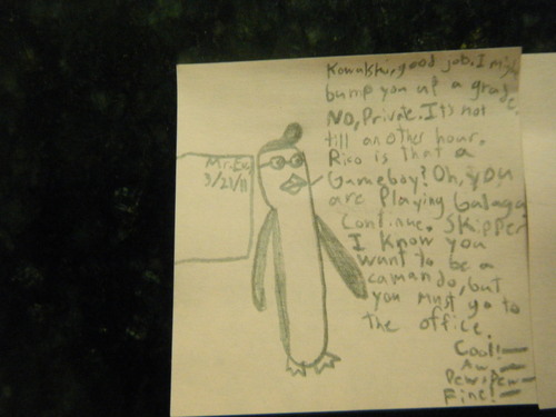  The Penguins in school,the teacher's response(last pic)