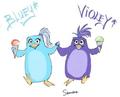 Bluey and Violey - penguins-of-madagascar fan art