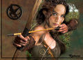 Jennifer as Katniss - the-hunger-games fan art