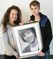 Me, justin Bieber and my drawing of him - justin-bieber photo