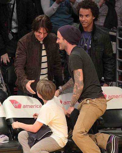  Tom and Beckham link up at the Lakers - 27 March 2011