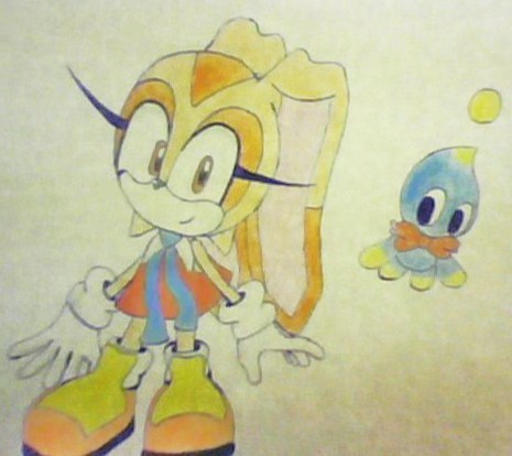  I Drew Cream the Rabbit and Cheese the Chao!!