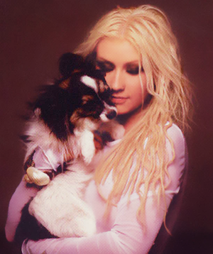  Lovely Christina and a beautiful perrito, cachorro