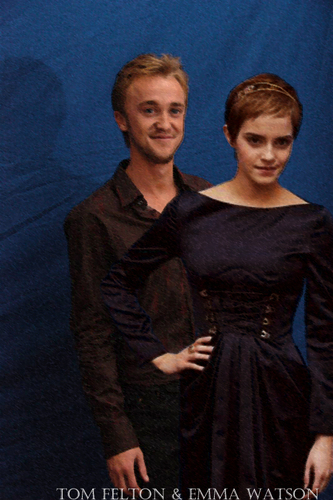  Tom Felton and Emma Watson