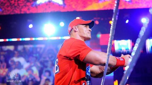 John Cena 4 april 2011 and red t-shirt