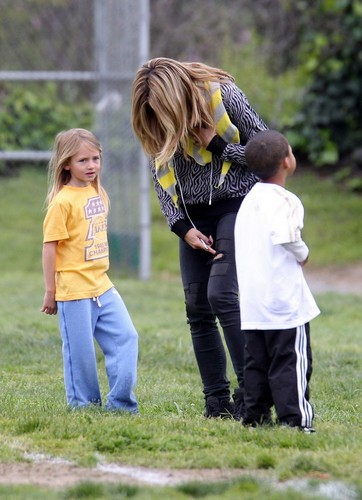  March 30: Taking her kids and Cani to a park