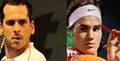 Mateasko and Federer look alikes - tennis photo