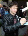 outside the Al Hirschfeld Theatre on Sunday afternoon (April 3) - daniel-radcliffe photo