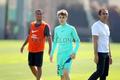 Justin Bieber trains with Barça - fc-barcelona photo