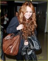 Miley Cyrus: Leather LAX Landing - miley-cyrus photo