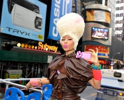  Nicki - Unveiling The New TRYX Digital Camra Billboard In Times Square - April 7th 2011