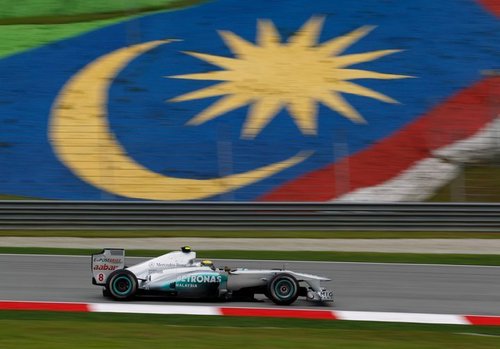 Nico Rosberg qualifying at GP Malaysia,Sepang