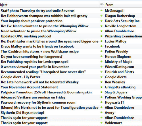  Severus Snape's Mail इनबॉक्स