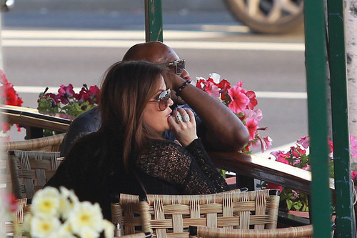 Khloe Kardashian And Lamar Odom Out For Lunch At Cafe Madrid  