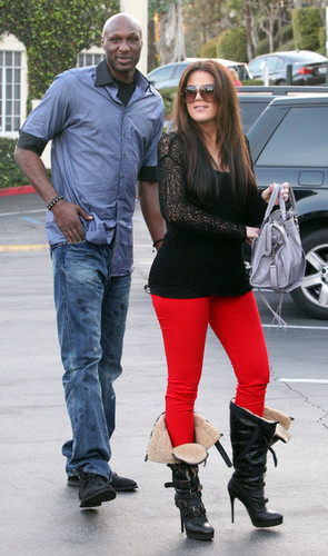 Khloe Kardashian And Lamar Odom Out For Lunch At Cafe Madrid 