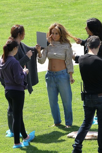 New Pix: Jennifer Lopez on a Photoshoot set in LA