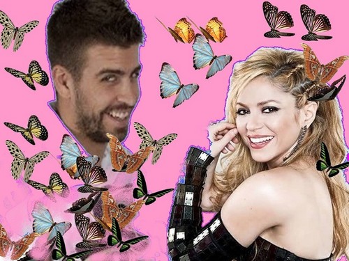 Piqué and Shakira con bướm, bướm tình yêu