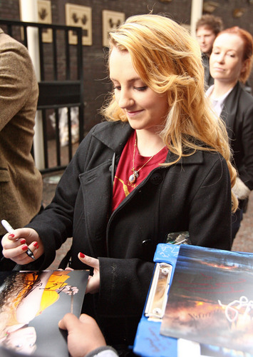  Signing Autographs Outside ITV Studios April 11th, 2011