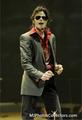 THIS IS IT!!! Outfit: Blazer with red shirt <3 - michael-jackson photo