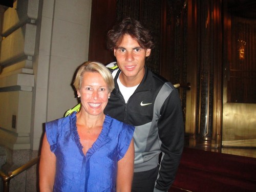  你 add bumping into Rafa Nadal at 1am as he's returning to your hotel.