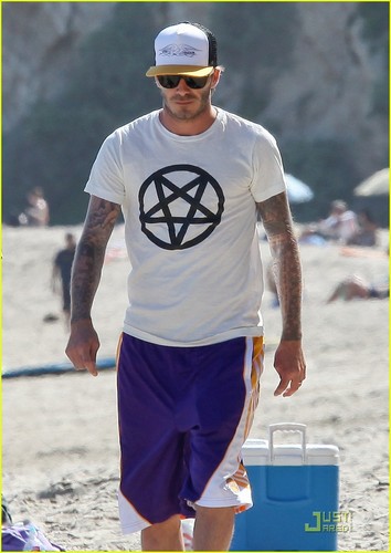  David Beckham: Malibu ساحل سمندر, بیچ with Romeo & Cruz!
