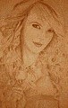 Taylor Swift graphite portrait enhanced - taylor-swift fan art