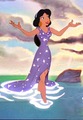 Jasmine in Ariel's sparkly dress - disney-princess fan art