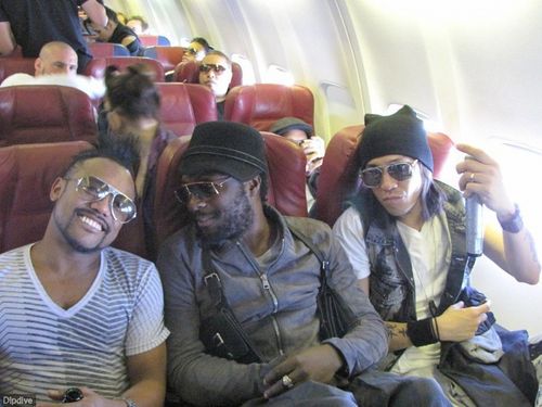  Apl.De.Ap. , Will.I.Am. and Taboo (The Black Eyed Peas) at plain