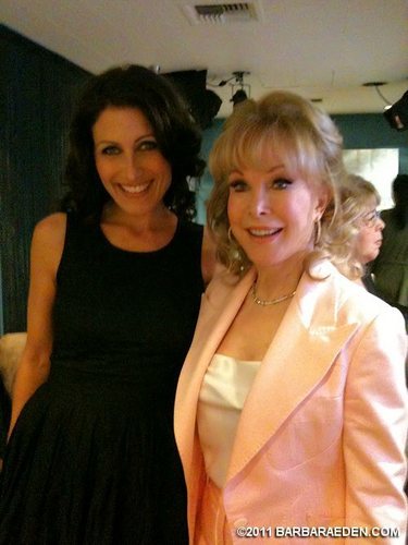  Barbara Eden with Lisa Edelstein at AccessHollywood