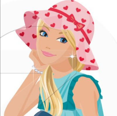  búp bê barbie wearing A dâu, dâu tây hat