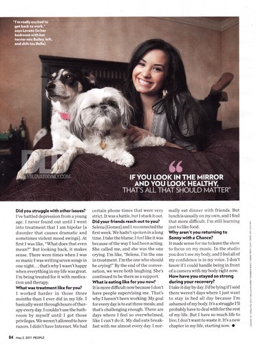  Demi talks about Selena (PeopleMag May 2011)