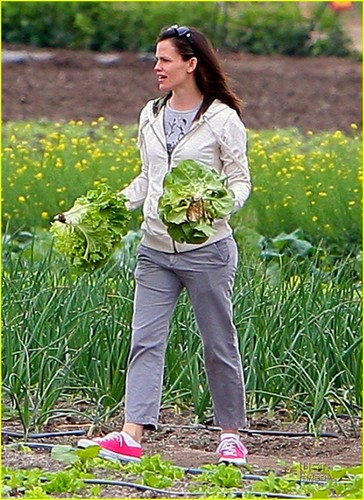  Jennifer Garner: Vegetable Picking with ungu & Seraphina!