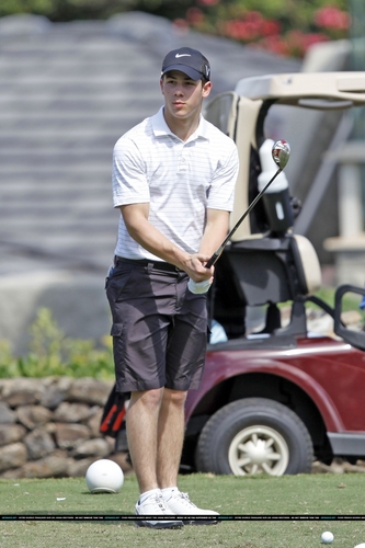  Nick e Joe jogando golfe no Hava