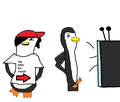 me teasing Kowalski - penguins-of-madagascar fan art