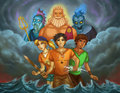 Gods from Hercules and demigods from Camp Half-Blood - percy-jackson-and-the-olympians-books fan art