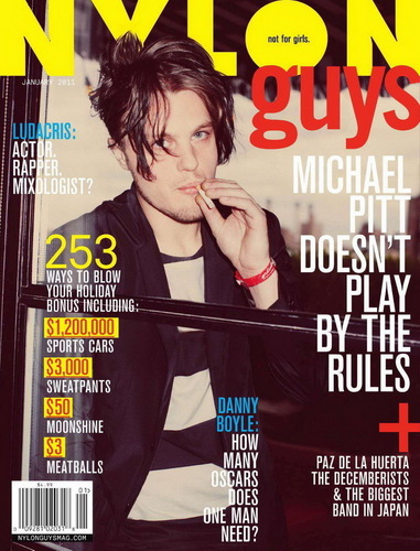 Michael Pitt on the cover of Nylon Guys - January 2011
